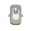 Coque pour Samsung Galaxy S3 Mini/ I8190 pingouin gris + film protection écran offert