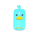 Coque pour Samsung Galaxy S3 Mini/ I8190 poussin bleu turquoise + film protection écran offert