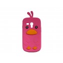 Coque pour Samsung Galaxy S3 Mini/ I8190 poussin rose bonbon + film protection écran offert