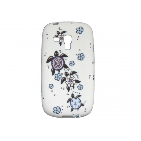 Coque pour Samsung Galaxy S3 Mini/ I8190 tortue bleue + film protection écran offert