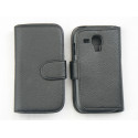 Etui portefeuille pour Samsung I8190/Galaxy S3 mini simili-cuir noire + film protectin écran