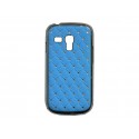 Coque pour Samsung Galaxy S3 Mini/ I8190 bleue strass + film protection écran offert