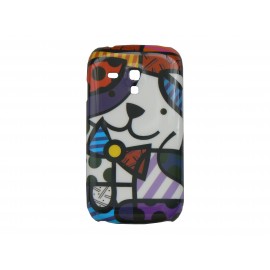 Coque pour Samsung Galaxy S3 Mini/ I8190 chien nud papillon+ film protection écran offert