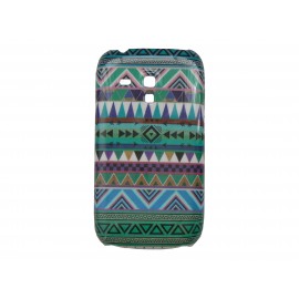 Coque pour Samsung Galaxy S3 Mini/ I8190 "Maya" vert + film protection écran offert