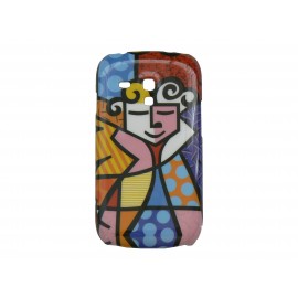 Coque pour Samsung Galaxy S3 Mini/ I8190 personnage multicolore + film protection écran offert