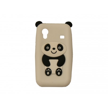 Coque pour Samsung S5830 Galaxy Ace silicone panda blanc oreilles noires + film protection écran offert