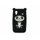 Coque pour Samsung S5830 Galaxy Ace silicone panda noir oreilles noires + film protection écran offert