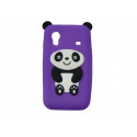 Coque pour Samsung S5830 Galaxy Ace silicone panda violet oreilles noires + film protection écran offert