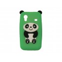 Coque pour Samsung S5830 Galaxy Ace silicone panda vert oreilles noires + film protection écran offert