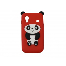 Coque pour Samsung S5830 Galaxy Ace silicone panda rouge oreilles noires + film protection écran offert