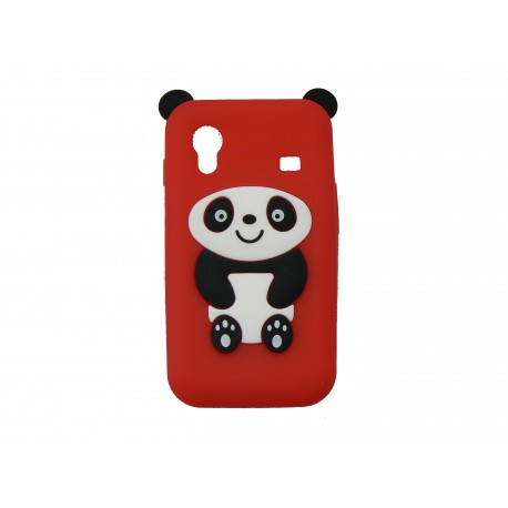 Coque pour Samsung S5830 Galaxy Ace silicone panda rouge oreilles noires + film protection écran offert