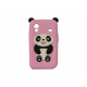 Coque pour Samsung S5830 Galaxy Ace silicone panda rose clair oreilles noires + film protection écran offert
