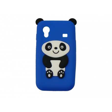 Coque pour Samsung S5830 Galaxy Ace silicone panda bleu oreilles noires + film protection écran offert