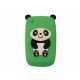 Coque silicone pour Blackberry 8520 curve panda vert oreilles noires + film protection ecran offert