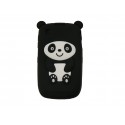 Coque silicone pour Blackberry 8520 curve panda noir oreilles noires + film protection ecran offert