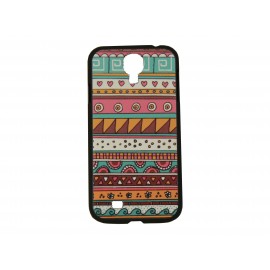 Coque pour Samsung Galaxy S4 / I9500 "Maya" pourtour noir version 2 + film protection écran offert