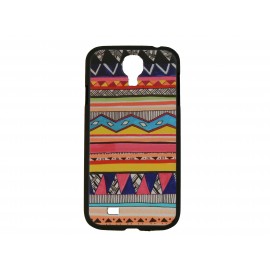 Coque pour Samsung Galaxy S4 / I9500 "Maya" pourtour noir version 3 + film protection écran offert