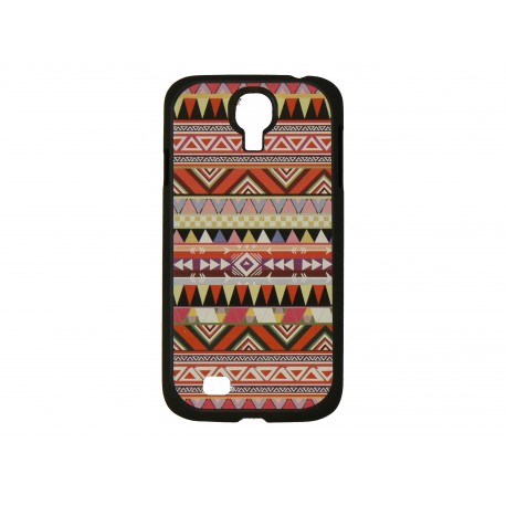 Coque pour Samsung Galaxy S4 / I9500 "Maya" pourtour noir version 5 + film protection écran offert