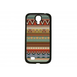 Coque pour Samsung Galaxy S4 / I9500 "Maya" pourtour noir version 9 + film protection écran offert