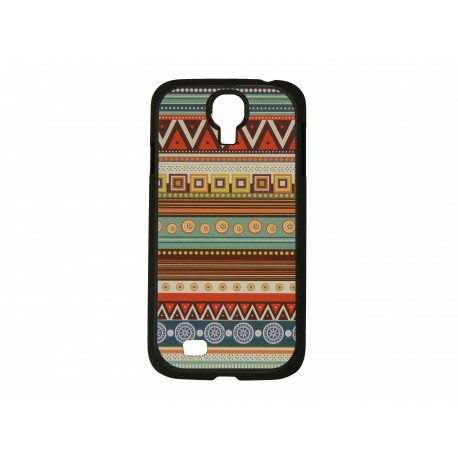 Coque pour Samsung Galaxy S4 / I9500 "Maya" pourtour noir version 9 + film protection écran offert