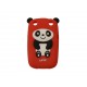 Coque pour Blackberry Curve 9320 silicone panda rouge oreilles noires + film protection écran offert