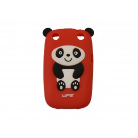 Coque pour Blackberry Curve 9320 silicone panda rouge oreilles noires + film protection écran offert