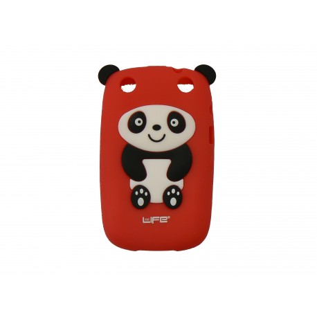 Coque pour Blackberry Curve 9320 silicone panda rouge oreilles noires + film protection écran offert