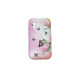 Coque pour Samsung S5830 Galaxy Ace silicone rose papillons noirs + film protection écran offert