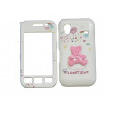 Coque pour Samsung S5830 Galaxy Ace semi-intégrale ourson rose + film protection écran offert