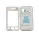 Coque pour Samsung S5830 Galaxy Ace semi-intégrale ourson bleu + film protection écran offert