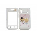 Coque pour Samsung S5830 Galaxy Ace semi-intégrale oursons cur rose + film protection écran offert