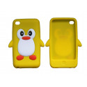 Coque silicone pour Ipod Touch 4 pingouin jaune + film protection écran