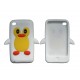 Coque silicone pour Ipod Touch 4 pingouin blanc + film protection écran