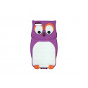 Coque pour Iphone 5 silicone hibou violet + film protection écran offert