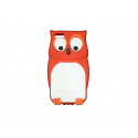 Coque pour Iphone 5 silicone hibou rouge + film protection écran offert