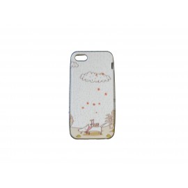 Coque pour Iphone 5 silicone cochon blanc + film protection écran offert