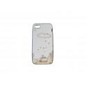 Coque pour Iphone 5 silicone cochon blanc + film protection écran offert