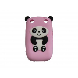 Coque pour Blackberry Curve 9320 silicone panda rose oreilles noires + film protection écran offert