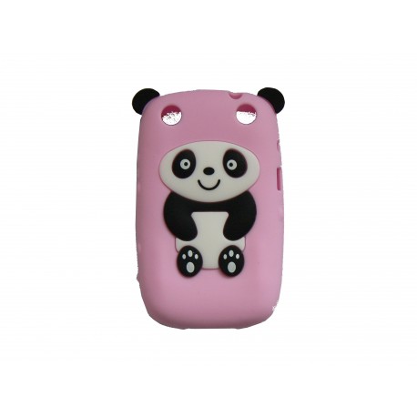 Coque pour Blackberry Curve 9320 silicone panda rose oreilles noires + film protection écran offert