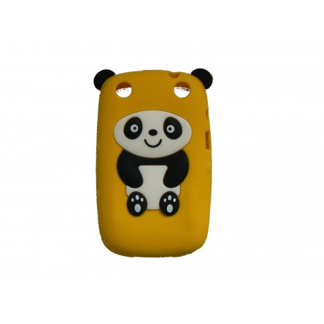 Coque pour Blackberry Curve 9320 silicone panda jaune oreilles noires + film protection écran offert