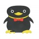 Coque silicone Ipad 2/3 nouvel Ipad pingouin noir + film protection écran offert