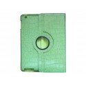 Pochette Ipad 2/3 nouvel Ipad simili-cuir vert crocodile + film protection écran