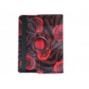 Pochette Ipad 2/3 nouvel Ipad simili-cuir fleurs rouges + film protection écran