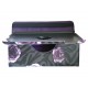 Pochette Ipad 2/3 nouvel Ipad simili-cuir fleurs violettes + film protection écran