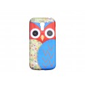 Coque pour Samsung Galaxy S4 Mini / I9190 hibou rouge + film protection écran offert