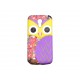 Coque pour Samsung Galaxy S4 Mini / I9190 hibou jaune + film protection écran offert