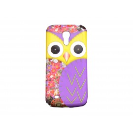 Coque pour Samsung Galaxy S4 Mini / I9190 hibou jaune + film protection écran offert