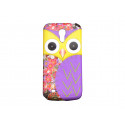 Coque pour Samsung Galaxy S4 Mini / I9190 hibou jaune + film protection écran offert