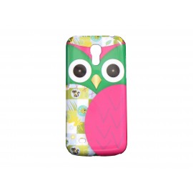 Coque pour Samsung Galaxy S4 Mini / I9190 hibou vert + film protection écran offert