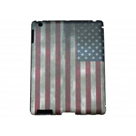 Pochette Ipad 2/3 nouvel Ipad drapeau USA/Etats-Unis vintage version 6 + film protection écran